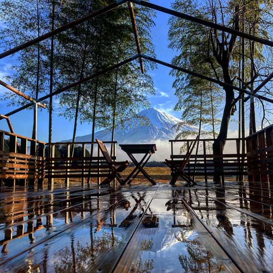 terrace and Mt. Fuji